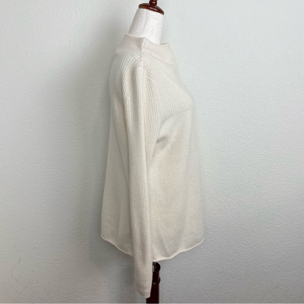 Sundance Cashmere High Neck Cream Sweater - Picture 5 of 12